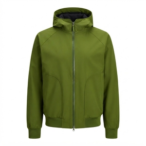 Blouson Bomber Homme Personnalisable avec Logo, Manches Raglan, Fermeture Éclair Intégrale, Imperméable, Coupe-Vent, Respirant, Vêtement d'Extérieur Décontracté, Vente en Gros OEM - Product Image 5