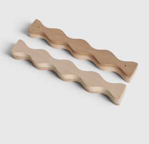 Poignée de meuble en bois minimaliste, poignée de tiroir ondulée décorative, longue poignée pour armoire, placard, cuisine, quincaillerie de meuble - Product Image 3