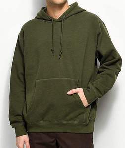 <b>Men's</b> Burgundy Hooded Sweatshirt Regular Fit Knitted Casual Autumn Wear Solid Color Fleece Pocket Design - Product Image 3