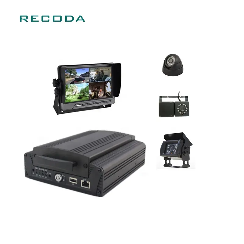 Recoda 4CH 720P 1080P المحمول DVR دعم الجيل الثالث 3G 4G واي فاي لتحديد المواقع MDVR مع سيارة/حافلة/شاحنة/سيارات مسجل كاميرا للماء