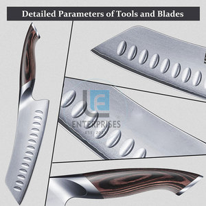 Cuchillos de Chef Hechos a Medida de Primera Calidad, Acero Inoxidable y Madera, Duraderos, Ecológicos, Diseño Moderno, en Stock - Product Image 4