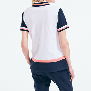 รับผลิตเสื้อโปโลผู้หญิงแบบ OEM ODM ดีไซน์แขนเสื้อตัดสี สวมใส่สบายๆ ในชีวิตประจำวัน - Product Image 2