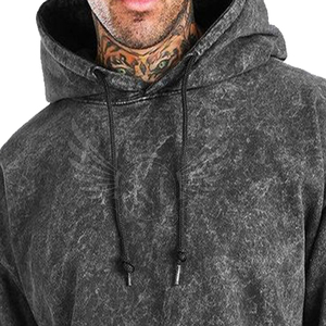 Sudadera con Capucha Personalizada con Lavado Ácido, Fabricante OEM, Sudadera de Algodón Vintage Premium, Suministro Directo de Fábrica al por Mayor para Marcas de Moda - Product Image 4
