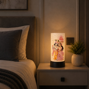 Divine Glow Radha Krishna LED Table <b>Lamp</b> Spiritual Night Light Temple Bedroom Home Decor <b>USB</b> Powered Acrylic Gift 9.5 Inch <b>Lamp</b> - Product Image 4