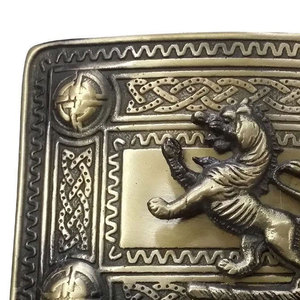 Hebilla de cinturón estilo kilt con diseño de León Rampante, acabado antiguo, estilo celta de las Tierras Altas, escocesa, suministros de fábrica al por mayor - Product Image 5