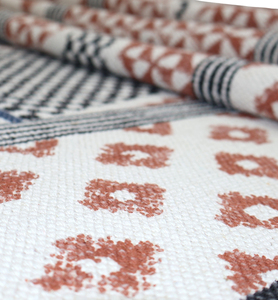 Tapis d'intérieur en coton naturel, géométrique, fait main, doux, antidérapant, écologique, à poils ras, style bohème indien - Product Image 6