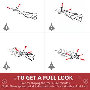 Lápiz de 9 pies Árbol de Navidad artificial flocado con nieve 1350 ramas en esquema de color verde y blanco - Product Image 6