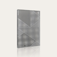 Sculptures en verre personnalisées pour intérieur, gravées à l'acide, sablées, avec texte peint, durables, pour salon, salle de bain, hôtel, escalier