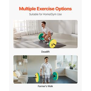 Barre hexagonale de 2 pouces avec poignées moletées, capacité de 800 lb, pour exercices de shrug, équipement d'entraînement de force et de musculation - Product Image 3