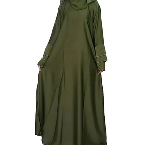 Ethnic <b>Abaya</b> Maxi Frock Style Fashion <b>Plain</b> Turkish Muslim Islamic Wear Eid Ramadan Collection Polyester Made Customized Abayas - Product Image 1