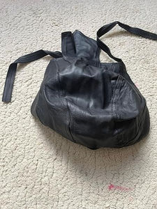 Bandana en cuir véritable noir de haute qualité, couleur unie, conçu pour l'extérieur, pour adultes, vente en gros transfrontalière - Product Image 4