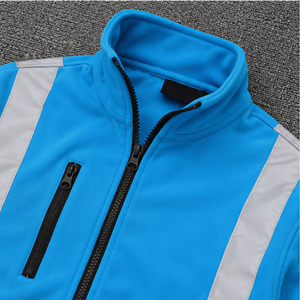 เสื้อแจ็คเก็ตทำงานแบบสะท้อนแสง ระบายอากาศได้ดี สีน้ำเงิน โพลีเอสเตอร์ สำหรับทุกเพศ  ชุดยูนิฟอร์มนิรภัย - Product Image 3
