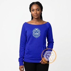 เสื้อสเวตเชิ้ตคอกลมสำหรับผู้หญิง Zeta Phi Beta ปักลายตามสั่ง ป้องกันรอยยับ สำหรับฤดูหนาว จาก Greek Treasures Wholesale - Product Image 3