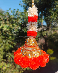 Guirlande de fleurs de souci indien avec clochettes suspendues, décoration de mariage, couronne, décorations suspendues pour plafonds, événements, fêtes, Mehndi, cordes décoratives - Product Image 4