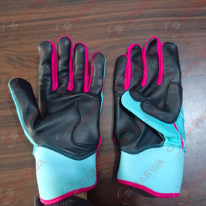 Guantes de Bateo de Béisbol de Cuero Verde Azulado, Guantes de Bateo de Softbol Antideslizantes de Color Rosa, Personalizados, al por Mayor, Ecológicos y Ligeros - Product Image 2