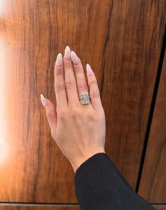 Bague de fiançailles solitaire en diamant de laboratoire taille radiant 8 carats _ E-VVS2 certifié IGI _ Bague solitaire en or blanc 14 carats - Product Image 5