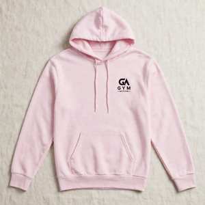 Sweat à capuche uni pour homme GYM Active, coupe classique, avec cordon de serrage, 100 % coton, non doublé, tissu tricoté léger 340 GSM, devant uni - Product Image 1