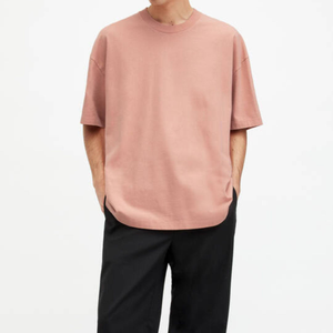 T-shirt col rond pour homme en coton, confortable, décontracté, uni, léger, vêtements d'été, vente en gros - Product Image 1
