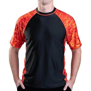 <b>Top</b> Selling Men's Short Sleeve Rashguard <b>Swimsuit</b> Quick Dry Fitness Surf T-Shirt Customized Design Customized Logo Printing - Product Image 5