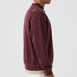 Sweat-shirts pour hommes 100 % coton, personnalisables avec logo brodé ou appliqué, coupe oversize, col rond, épaules tombantes, basiques, vente en gros - Product Image 5