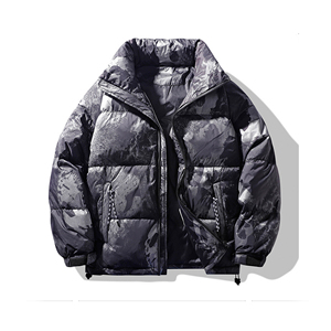 ARTIZ INTERNATIONAL <b>Men</b> Hooded Puffer Jacket Winter Eco-Friendly Windproof Lightweight Thermal Durable Shell Outdoor Front - Product Image 1