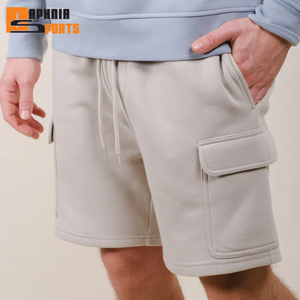 Pantalones Cortos Deportivos Casuales de Algodón 100% de Alto Gramaje para Hombre, con Logotipo Frontal de Lona, Transpirables, para Gimnasio, Correr y Entrenamiento - Product Image 3