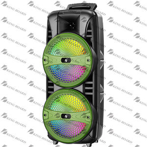 KTS-<span class=keywords><strong>altavoces</strong></span> portátiles inalámbricos para fiesta de dj, dispositivo con TWS, FM y USB, doble 8 pulgadas, KTS-1745, precio de fábrica - Product Image 4