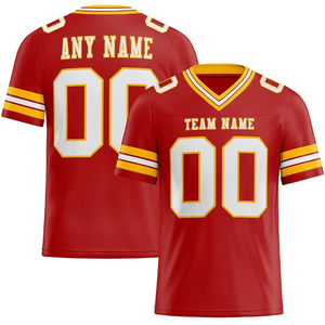 Maillot de football américain personnalisé, T-shirt de sport d'équipe personnalisé, uniforme à manches courtes, nom et numéro personnalisés, performance athlétique, jeu - Product Image 2