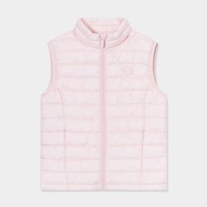 Chaqueta de invierno a cuadros personalizada para niñas, sin mangas, con cierre de cremallera, impermeable, transpirable, rellena de plumón de pato blanco, acolchada, para exteriores. - Product Image 5