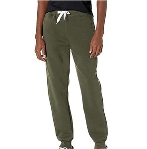 Pantalones Deportivos de Algodón Verde Oliva para Hombre, Cintura Elástica con Cordón, Pantalones Casuales con Bolsillos, Tejido de Punto Medio, Ropa de Otoño - Product Image 1