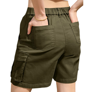 Shorts cargo haute performance à séchage rapide, classiques, décontractés, pour l'été, couleur unie, respirants, pour femmes - Product Image 2