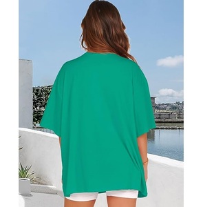 Nouvelle collection de t-shirts pour femmes, imprimés numériquement, confortables, décontractés, 100% coton, manches courtes, grande taille, épaules tombantes, Bangladesh - Product Image 6
