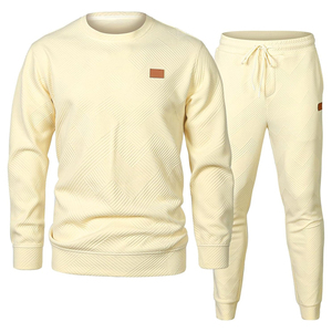 Comfortable Sweatsuit <b>Set</b> with <b>Matching</b> Sweatshirt and <b>Joggers</b> for Unisex Lounge Travel and Everyday Activities - Product Image 1
