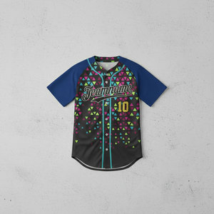 Maillot de baseball rayé respirant personnalisé avec nom et numéros, coupe ample, pour ensemble uniforme de cheerleader - Product Image 1