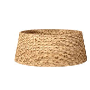 Eco Friendly Water Hyacinth <b>Christmas</b> <b>Tree</b> Collar Woven <b>Tree</b> <b>Base</b> Cover Handmade Holiday Decoration - Product Image 1