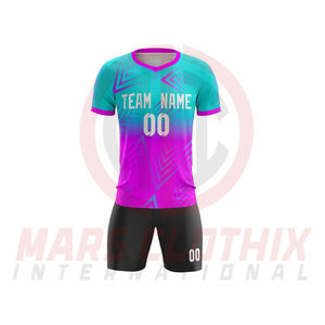 Custom Gradient Sports Jersey Set V Neck <b>Short</b> Sleeve Team Shirt and <b>Shorts</b> for Volleyball Training - Product Image 6