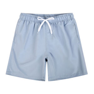 Short de bain rouge pour femme, taille mi-haute, avec cordon élastique, séchage rapide, en polyester tricoté, style décontracté - Product Image 2