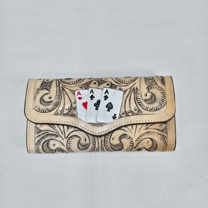 Nuevo y Moderno Bolso de Mano de Diseño Floral con Grabado a Mano en Cuero Genuino Antirrobo, Superventas, para Uso Diario, Fiestas y Múltiples Ocasiones - Product Image 1