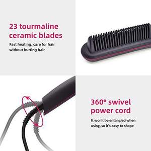 Negativer Ionen-Haar glätter Haar glätter 2 In1 Profession eller schnell beheizter elektrischer Heißkamm-Haar glätter - Product Image 4