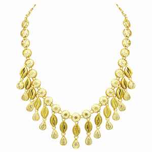 ชุดสร้อยคอทองชุบไมครอน 14K18K24K แบบขายส่ง สไตล์ดูไบ ชุดเครื่องประดับแฟชั่น ดีไซน์แบบดั้งเดิม - Product Image 5
