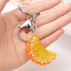 Nuevo Bolso de Mano para Estudiantes, Hecho a Mano, con Colgante de Cuentas Planas de 4mm, Llavero con Colgante de Sandía y Naranja para Mi Hija - Product Image 4