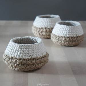 Cestas de Almacenamiento de Cuerda de Algodón de Estilo Nórdico, Forma de Cuenco, Decoración Ecológica para el Hogar - Product Image 1