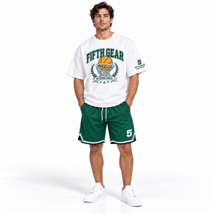 Conjunto de Camiseta y Pantalones Cortos de Verano para Hombre, Talla Grande, de Algodón Transpirable con Estampado Animal, Impresión por Transferencia de Calor, Calidad Premium - Product Image 5