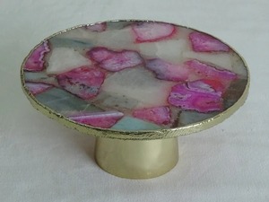 Soporte para Pastel de Resina Ecológico Hecho a Mano, Elegante Pedestal Redondo para Exhibición de Postres, para Fiestas y Eventos - Product Image 1