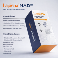 Sérum Liquide Intensif à l'Acide Hyaluronique de Haute Qualité NMN NAD+ 7,5 ml – Booster Cutané Éclaircissant, Hydratant et Raffermissant pour les Soins de la Peau