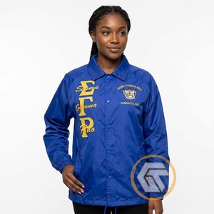 Veste décontractée pour femme GREEK TREASURES personnalisée avec broderie Sigma Gamma Rho Sorority, coupe-vent, imperméable, respirante et à séchage rapide - Product Image 3