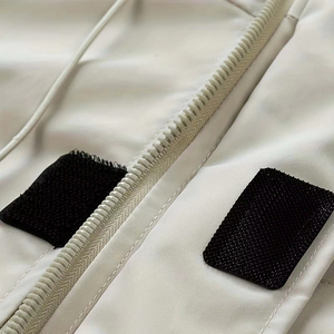 Branded Front Logo Canvas Vintage Men's Hooded Lightweight Full Zip Puffer <b>Jacket</b> in <b>Pink</b> Silver <b>Waterproof</b> Breathable Quick Dry - Product Image 4