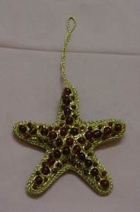 Ornements de Noël en broderie Zari en forme de chaussette et d'étoile, produits magnifiques pour la décoration de la maison - Product Image 4