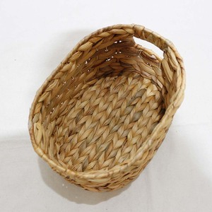 Cesta de Almacenamiento Rústica Tejida de Jacinto de Agua, Contenedor Organizador Ovalado Natural Ecológico para Ropa Sucia - Product Image 3