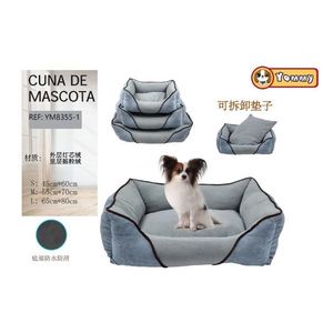 Yommy Corduroy <b>Dog</b> <b>Bed</b> 3 Piece Set With Removable Pad Waterproof Bottom Pet <b>Bed</b> For Small <b>Medium</b> <b>Dogs</b> - Product Image 1